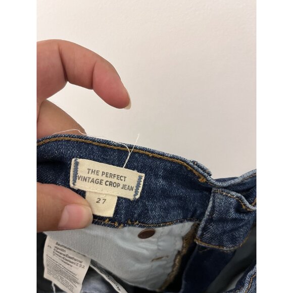 Madewell Blue The Perfect Vintage Crop Jeans in size 27 Classiccore - Picture 6 of 7